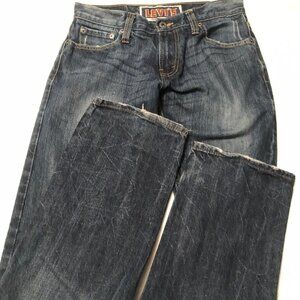 LEVI'S 514 SLIM STRAIGHT WOMEN JEANS 30x32 DARK BLUE WASH